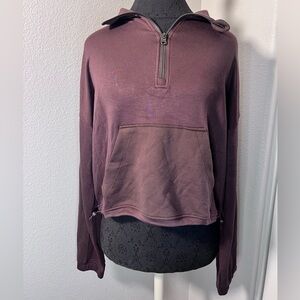 Danskin Half Zip Crewneck with drawstring hem Size Large